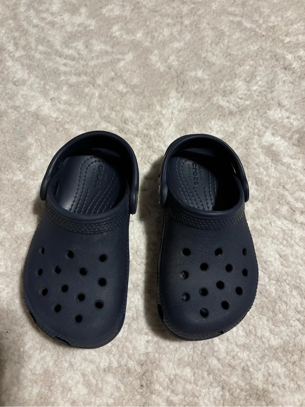 CROCS - Navy Blue Classic Clog Sandals Shoes Kids size 8 LIKE NEW